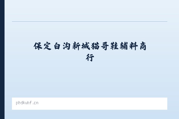 保定白沟新城猫哥鞋辅料商行 - 相关阅读 列表图